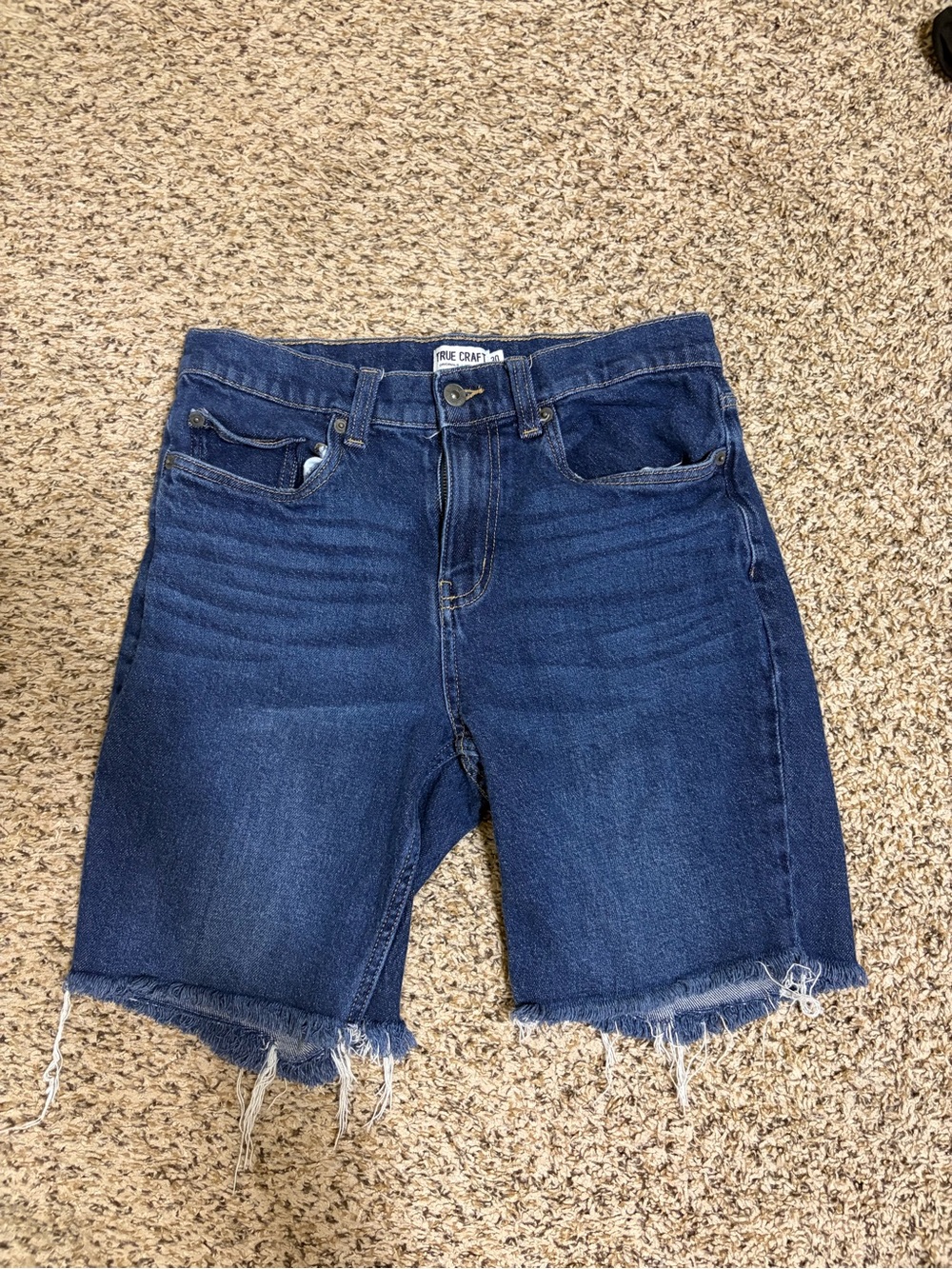 True Craft Dark Blue Men's Denim Jean Shorts
